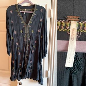Free People embroidered dress Size L